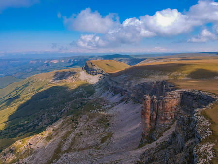 Plateau Bergamet from the height of the drone clear Sunny day in summerの写真素材