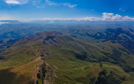 Plateau Bergamet from the height of the drone clear Sunny day in summerの写真素材