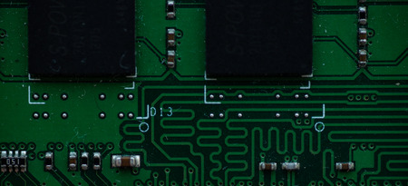 Macro photo of the chipの写真素材