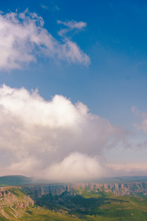 Very low clouds in the mountainsの写真素材