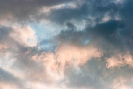 Beautifully illuminated clouds after rainの写真素材
