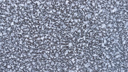 Texture macro of frost on a wooden Boardの写真素材