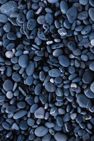 Texture of pebbles on the beachの写真素材