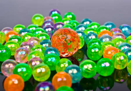 Multi-colored glass ballsの写真素材