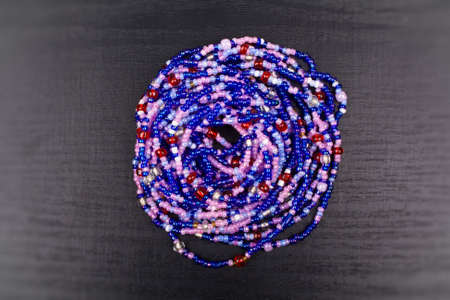 Ornament from color beadsの写真素材