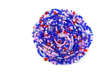Ornament from color beadsの写真素材