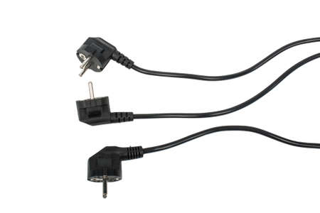 Three electric cablesの写真素材