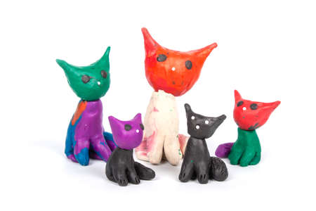 plasticine catsの写真素材