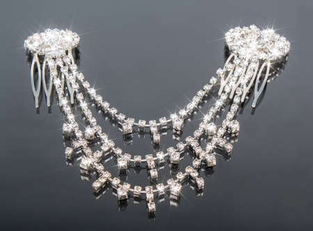 Female ornaments on the blackの写真素材