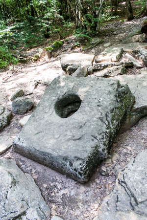 Dolmens, ancient megalithic structures in the North Caucasusの写真素材