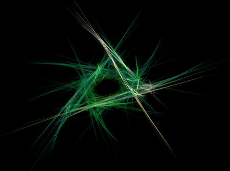 abstract colorful fractals, random shapes on a black backgroundの写真素材