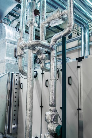 air handling unit, industrial ventilation, air conditioner, commercial, insulation, pipelineの写真素材
