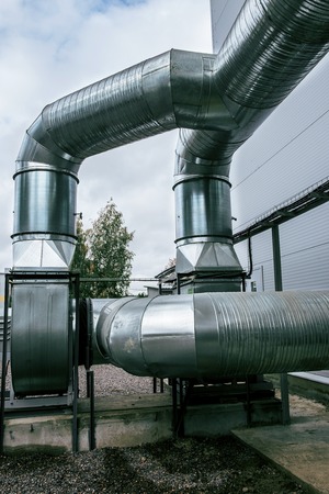 industrial, ventilation, outdoor, modern, fan, duct, metallicの写真素材