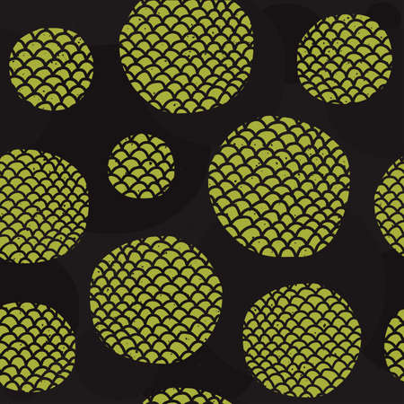 Pop art doodle seamless vector background pattern blackのイラスト素材
