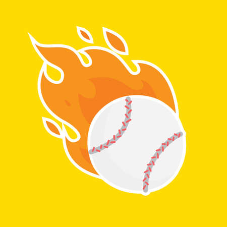 Baseball sticker isolated vector team icon illustrationのイラスト素材