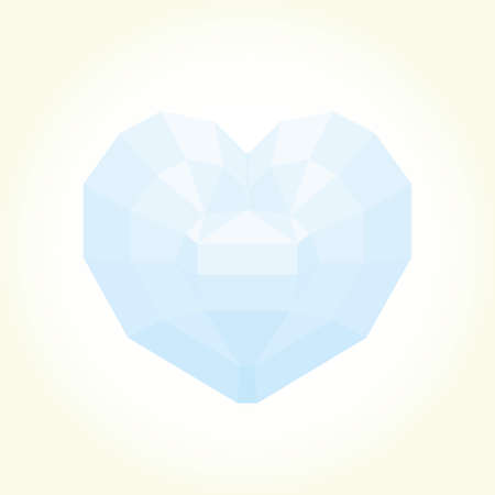 Diamond heart graphic isolated vector illuestration on whiteのイラスト素材