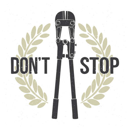 Don't stop tool isolated vector poster illustrationのイラスト素材