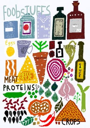 Image of healthy foodsのイラスト素材
