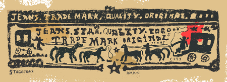 Images of the characters that belong to the era of the wild west のイラスト素材