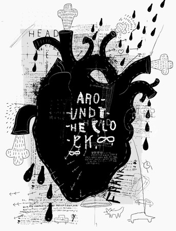 Image of the heart 
のイラスト素材