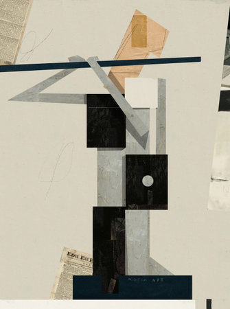 Abstract image of a musician who plays the flute