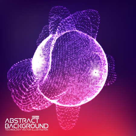Abstract wave background with connecting dots and lines. Abstract Flow. Connection structure. Computer HUD. Layout background. Flow. Wave.のイラスト素材
