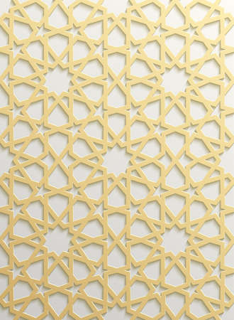 Seamless pattern 3d . Traditional Arabic design.のイラスト素材