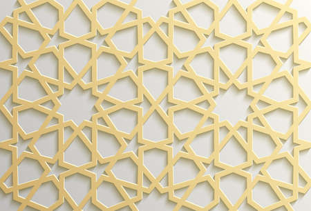 Seamless pattern 3d . Traditional Arabic design.のイラスト素材
