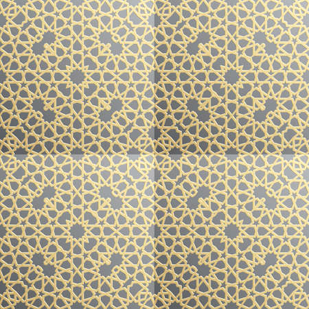 Seamless pattern 3d . Traditional Arabic design.のイラスト素材