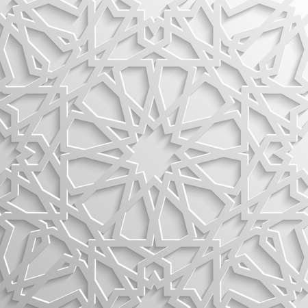 Seamless pattern 3d . Traditional Arabic design.のイラスト素材
