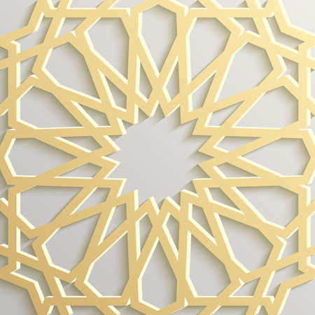 Seamless pattern 3d . Traditional Arabic design.のイラスト素材