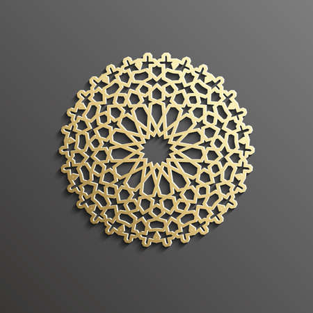 Seamless pattern 3d . Traditional Arabic design.のイラスト素材