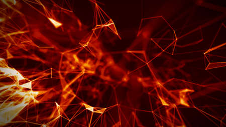 Abstract Fire red Geometrical Backgroundの写真素材