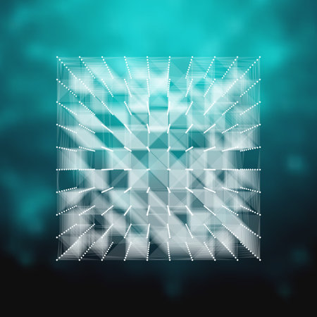 glass - cube illustrationのイラスト素材