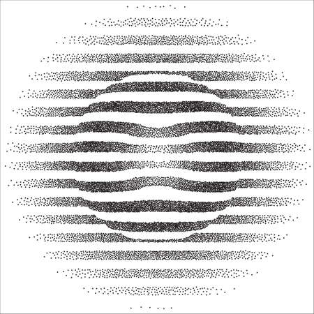 retro style dotwork background. Abstract dotted stippling engravingのイラスト素材