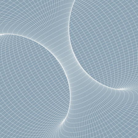 Wire frame mesh polygonal element. Torus with connected lines and dots.