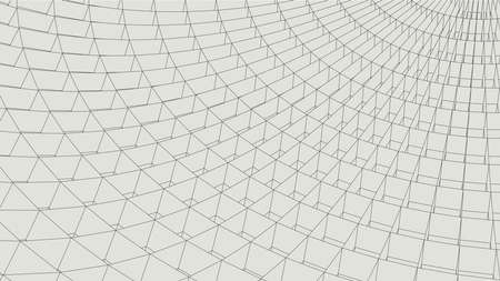 Abstract 3d Illuminated distorted Mesh Sphere . Neon Sign . Futuristic Technology HUD Element . Elegant Destroyed . Big data .のイラスト素材