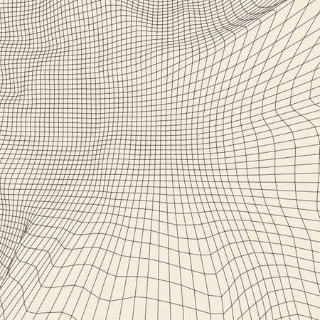 Abstract 3d Illuminated distorted Mesh Sphere . Neon Sign . Futuristic Technology HUD Element . Elegant Destroyed . Big data .のイラスト素材