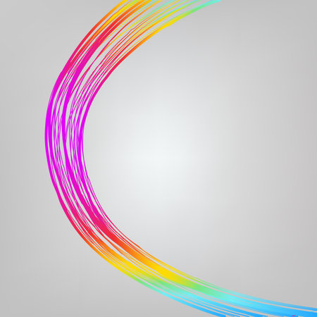 Abstract background with 3D pink and blue lines.のイラスト素材