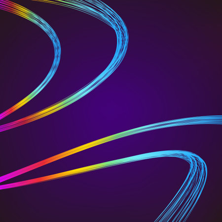 Abstract background with 3D pink and blue lines.のイラスト素材