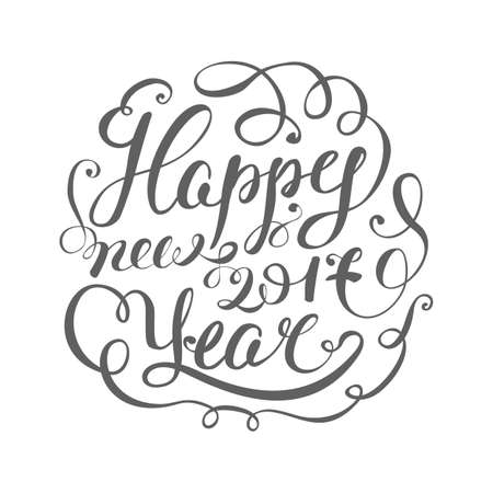 Happy New 2016 Year. Holiday Vector Illustration With Lettering Composition with burstのイラスト素材