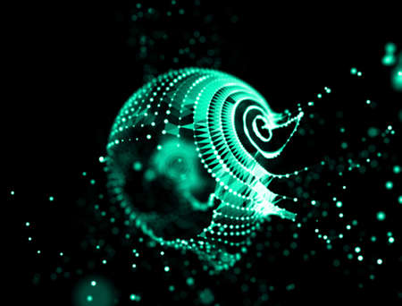 fire blue abstact background . Underwater concept backgroundの写真素材