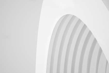 Abstract Architecture Background. Empty White Futuristic Room. 3d Renderの写真素材