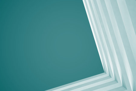 Abstract Architecture Background. Empty White Futuristic Room. 3d Render
