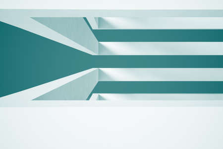 Abstract Architecture Background. Empty White Futuristic Room. 3d Renderの写真素材