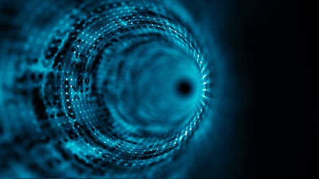 Time tunnel, computer generated abstract fractal designの写真素材