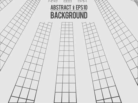 Wavy linear monochrome procedural terrain. Striped digital extraterrestrial landscape. Trendy wireframe cybernetic mountains. Modern illustration for a background. Element of design.のイラスト素材