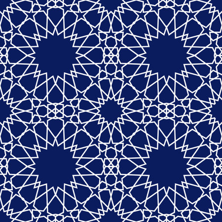 Geometric arabic seamless pattern. Abstract background vector.のイラスト素材