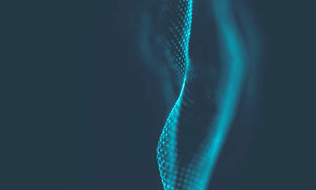 Abstract Blue Geometrical Background . Connection structure. Science background. Futuristic Technology HUD Element . Ð¡onnecting dots and lines . Big data visualization and Business .の写真素材