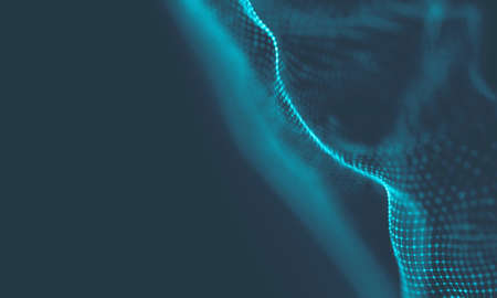 Abstract Blue Geometrical Background . Connection structure. Science background. Futuristic Technology HUD Element . Ð¡onnecting dots and lines . Big data visualization and Business .の写真素材
